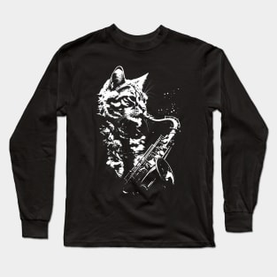 Sax Cat Long Sleeve T-Shirt